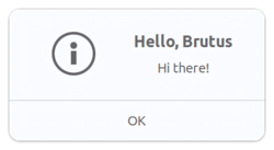 Hello World Tutorial 4 Dialog, unter Linux