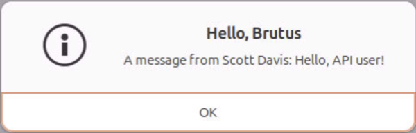 Tutoriel Hello World 8 dialogue, sur Linux