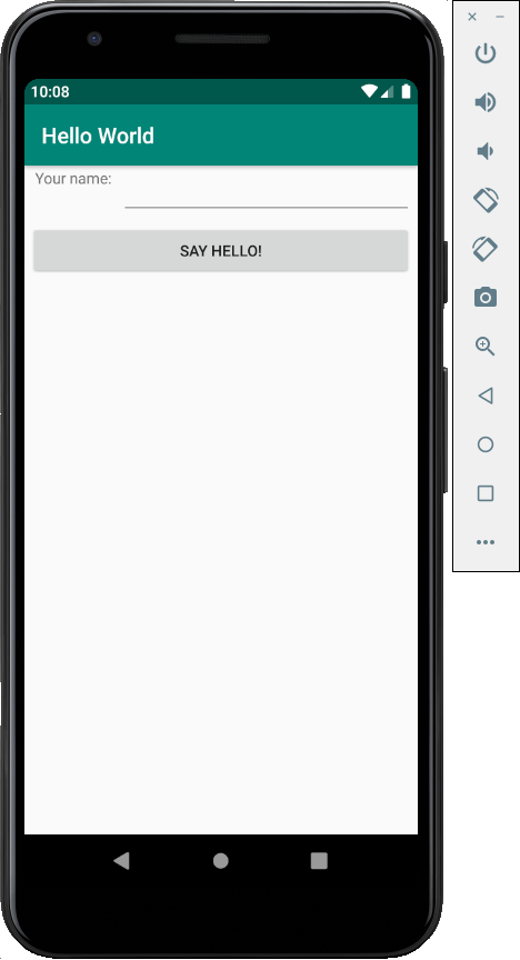Applicazione demo completamente
avviata