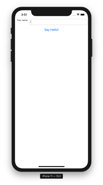 finestra Hello World Tutorial 5, su iOS